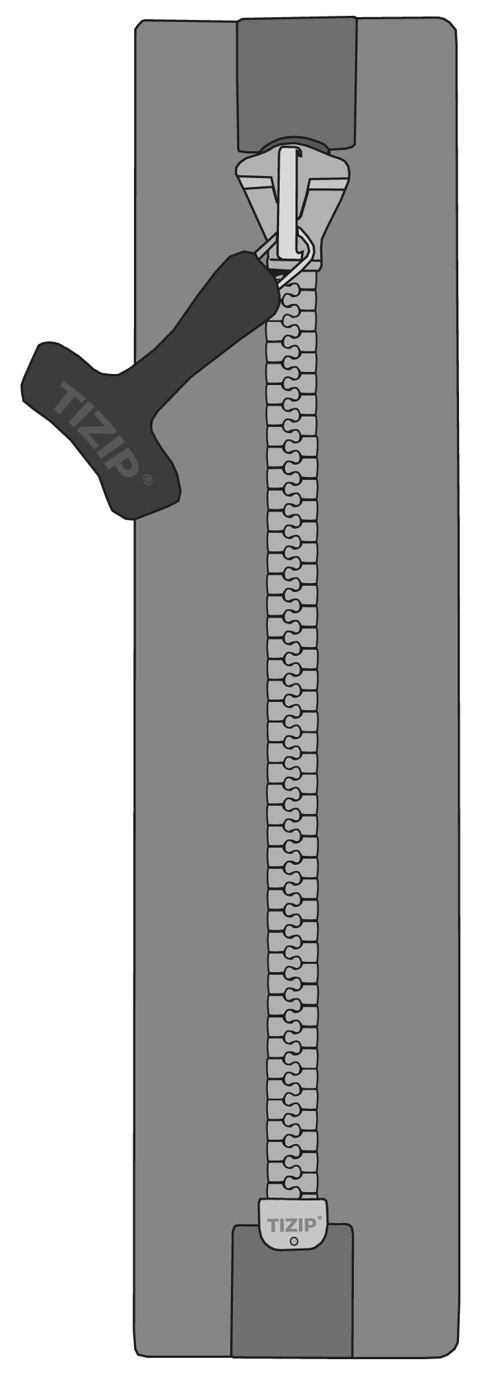 Оригинальная молния TIZIP MasterSeal